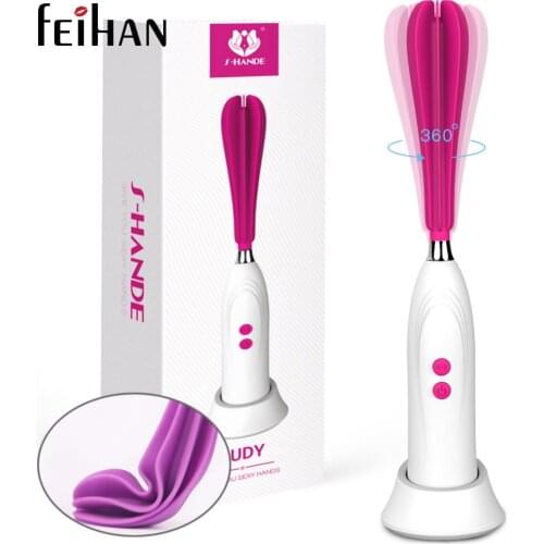 FEIHAN AV vibrator tongue licking vibrator tongue masturbation device 360 ° rotation automatic thrusting clitoral stimulation