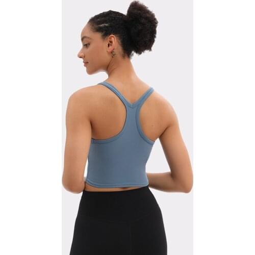 Women Tank Top Sports Bra Padded High Impact Backless Sport Push Up Bra Fitness Workout Crop Top Yoga Wear