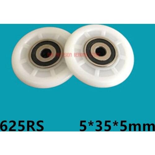 2021 Rushed Special Offer 5x35x5mm Nylon Bag Plastic Pulley 625rs Bearing Coated Pom Small Wheel 5*35*5mm