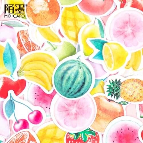 45 pcss/Box Fresh Fruit Cans Handbook Diary DIY Stickers Decorative Sealing Stickers Boxed Stickers