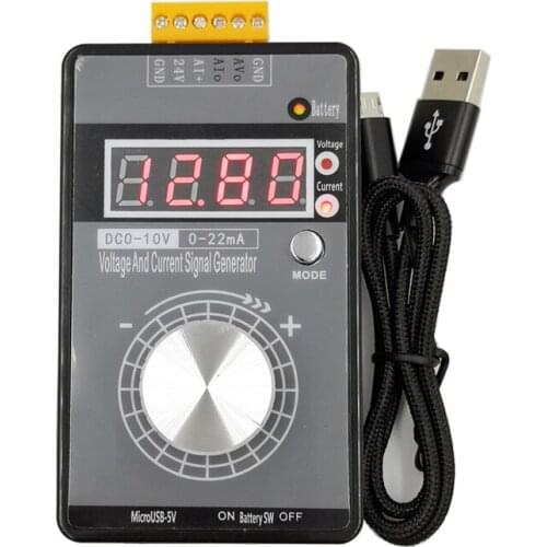 Analog 0-5V 0-10V 4-20mA Signal Generator with Rechargeable Battery Pocket Adjustable Voltage Current LB01G Calibrator