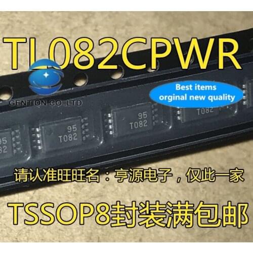10PCS Original TL082 TL082CPWR silk-screen T082 TSSOP8 linear operational amplifier chip in stock 100% new and original