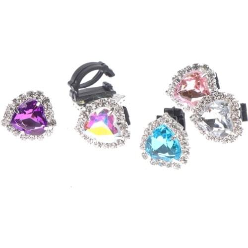 1PCS Shoe Flowers Ocean Heart Love Accessories Shoe Buckle Vintage Zircon Accessories LACES Decorative Pendant