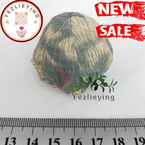 1/6 Scale 1:6 Action Figure Soldier Accessories WWII German Military Army Camouflage Helmet Cover Model Soft Fit 12" Head Sculpt