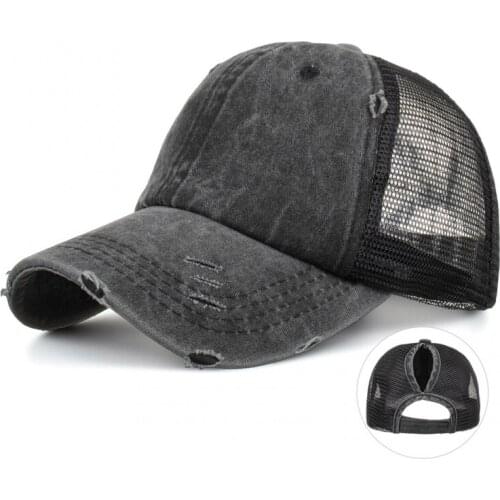Spring Summer Men Hat Washed To Do The Old Light Version Of The Ponytail Women Baseball Net Cap Hair Hat Sun Hat