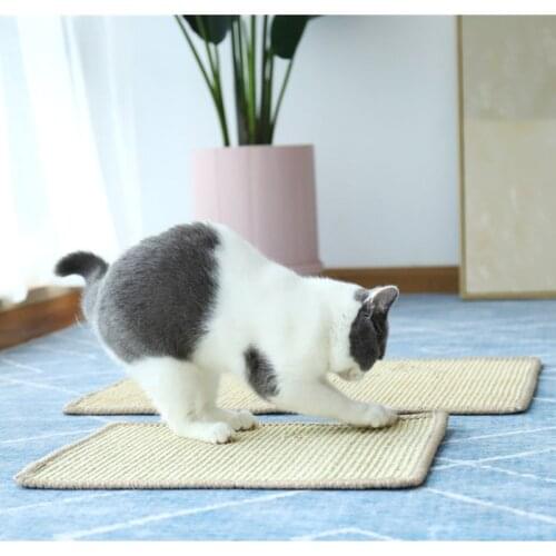 Natural Sisal Felt Durable Cat Scratcher Sisal Scratching Pad Cat Scratching Mat for Cat Protecting Furniture Supplies