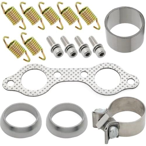Exhaust pipe Muffler Kit Exhaust Muffler Manifold Gasket Rebuild set for Polaris RZR 800 4X4 EFI 2008 2009 2010 2011