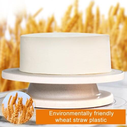 Environmentally friendly wheat straw plastic Cake Turntable DIY Pan Baking Tool Rotating Anti-skid Round Cake Stand Kitchen tool