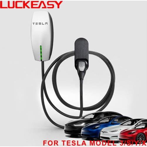 LUCKEASY for Tesla Model 3 Model Y Model S Model X 2017-2021 charging cable organizer accessories wall-mounted charger bracket