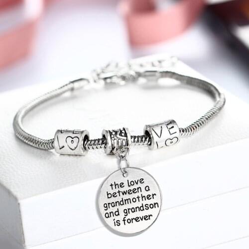 The Love Between Grandmother And Grandson Is Forever Bracelet For Grandma Gifts Bracelets For Women Family Jewellery Christmas