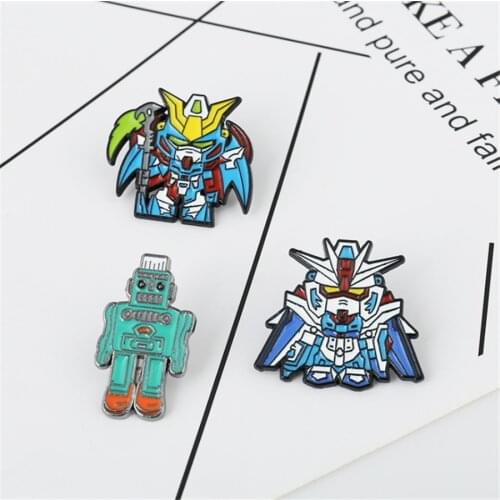 Mechanic Cartoon Cute Enamel Brooch Alloy Badge Cowboy Clothes Bag Oil Drop Pins Jewelry Brooch Pin Banquet Decoration Pins Gift