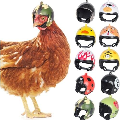 Cute Chicken Helmet Small Pet Hard Hat Bird Headgear Pets Quail Helmets Toy ChickenS Accessories Pet Products Head Protector