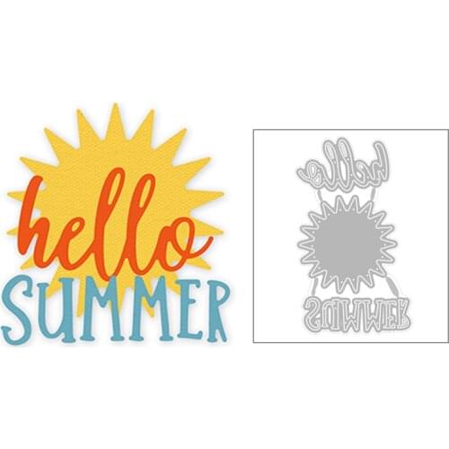 2020 Hot New Sun Letter Word Hello Summer Circle Gear Metal Cutting Dies Foil and Scrapbooking For Card Making Crafts no stamps