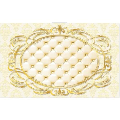 Custom 3D Photo Wallpaper ceilings Modern European style round European pattern ceiling mural