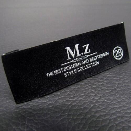 Custom garment labels, separate cut folded clothing labels custom private woven labels and tags 1000pcs/lot