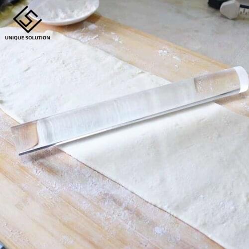 2cm*20cm Transparent Acrylic Solid Roll Clay Rolling Fondant Baking Pastry Roller