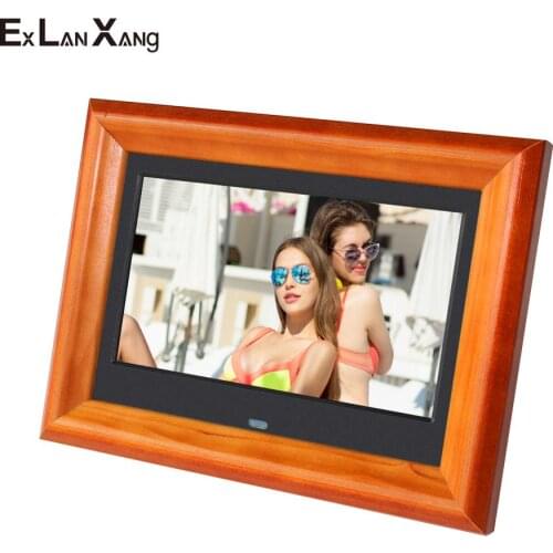 Christmas Gift 7 Inch HD Picture Multimedia Player MP3 MP4 Alarm Clock Gift Wooden Digital Photo Frame