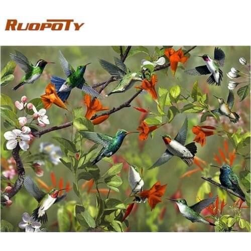 RUOPOTY DIY Oil Painting By Numbers Kits For Adults Children Framed On Canvas Modern Home Decoration Handmade Artwork Diy Gift