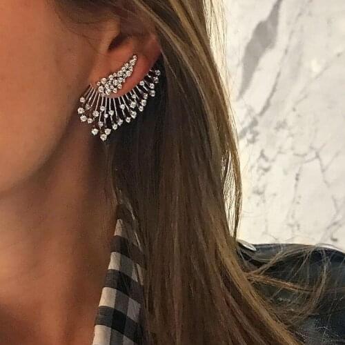 Earrings for Women Jewelry Helix Crystal Gothic Sets Hoop Korean Fashion Boho Decor Vintage Studs Stainless Steel Wholesale