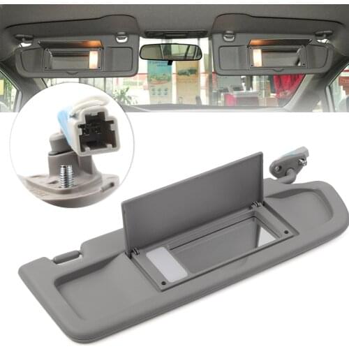Sun Visor Sun Shade Passengers Side with Mirrow lights Sunshield for Honda Civic 2006 2007 2008 Dark Grey Auto Car Accessories