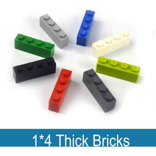 1*4 Dots DIY Thick bricks 80pcs multiple color Educational Creative Bulk Building Blocks Set Compatible All Brands classic parts