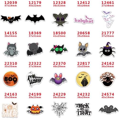 DIY Craft Supplies cartoon character flat back custom planar resins 30 pieces. Halloween resins PR12039