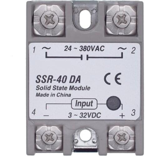 10PCS SSR-40 DA DC to AC DC-AC Solid State Relay Module for SSR-40DA Temperature Controller 24V-380V 40A 250V