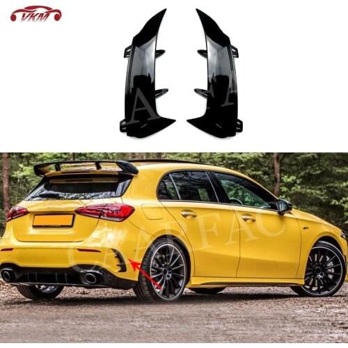 Rear Bumper Air Vent Cover Trim For Benz A Class W177 Hatchback A180 A200 A250 A35 AMG 2019 2020 ABS Black Exterior Decoration
