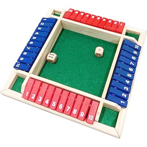 Shut The Box Dice Board Game Flap & Dice Game Home Party Pub Bar 4