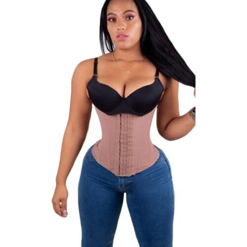 Women Waist trainer Vest Powernet Vest Smooths Contours Waist Compression Tummy Gaine Femme Corset