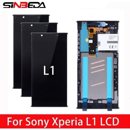 5.5" LCD For Sony Xperia L1 LCD Touch Screen with Frame Digitizer Assembly For SONY Xperia L1 G3312 G3311 G3313 LCD Replacement