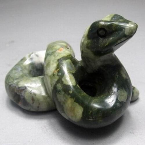 2" / 40g Jasper Snake Handmade Stone Carving - crystals and stones healing Mineral specimen Home Decor feng shui XX0603/35