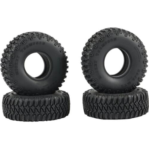 4PCS 95MM 1.55Inch Rubber Wheel Tires Tyre for RC Crawler Car Axial Jr 90069 D90 TF2 Tamiya CC01 LC70 MST JIMNY