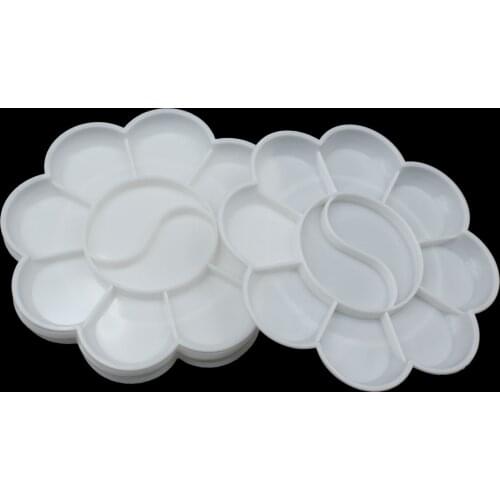 5Pcs/lot Plastic Nail Art Makeup Paint Color Mixing Palette Plate Disk Essential Tool Nail Art Tools 2017