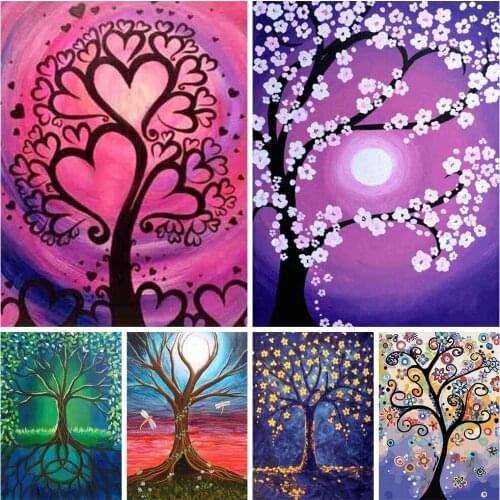 5D Diy Diamond Mosaic Embroidery Scenery Strange Tree Diamond Painting Full Round Drill Home Decoration Bedroom Mural Art Gifts