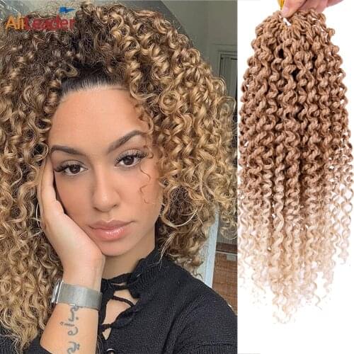Alileader 12 Inches Curly Crochet Twist Hair Braids Ombre Synthetic Crochet Hair Extensions For Women Curcly Senegalese Twist