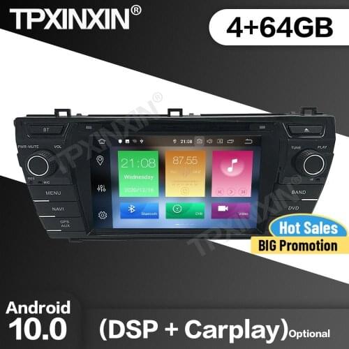 64G Car Radio 2Din Stereo Receiver Android For Toyota Corolla 2013 2014 2015 2016 GPS Navi Multimedia Player Recorder Head Unit
