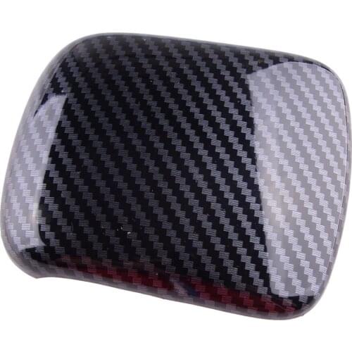Car Carbon Fiber Style ABS Plastic Black Interior Gear Shift Knob Cover Head Trim Fit For Benz GLB X247 2019 2020
