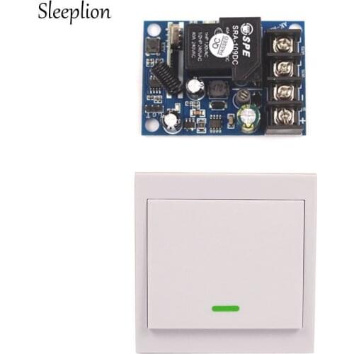 Sleeplion 12V 24V 36V 48V 40A Wireless Wall Remote Switch Transceiver LED Lamp Lights Door Motor Circuit Module 12-48V Relay