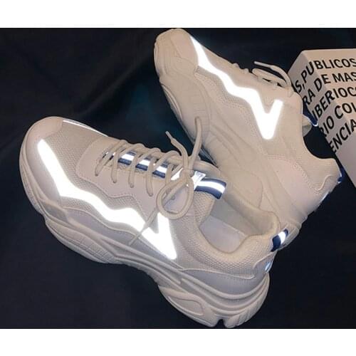 Reflective Men Vulcanize Shoes Comfort Men Sneakers Male Shoes Adult Footwear Breathable Fashion Sneakers Men Shoes Trainers