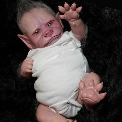 19inch Monster Robbie doll reborn kit With cloth body Doll Kits the Werewolf lifelike soft touch fresh color DIY Reborn Kit