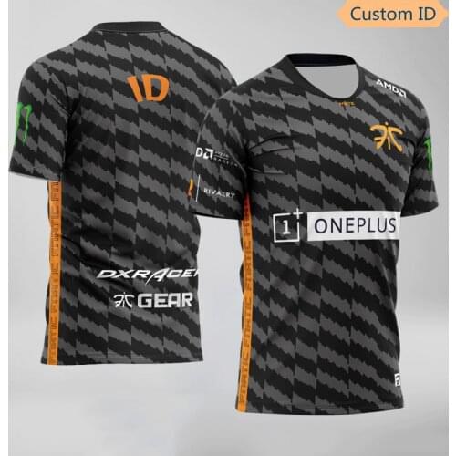 LEC Fnatic LoL Team Uniform Jeryseys Custom ID T Shirt Fans T-shirt Men Women Short Sleeve Tshirts Custom Name Tees Shirt