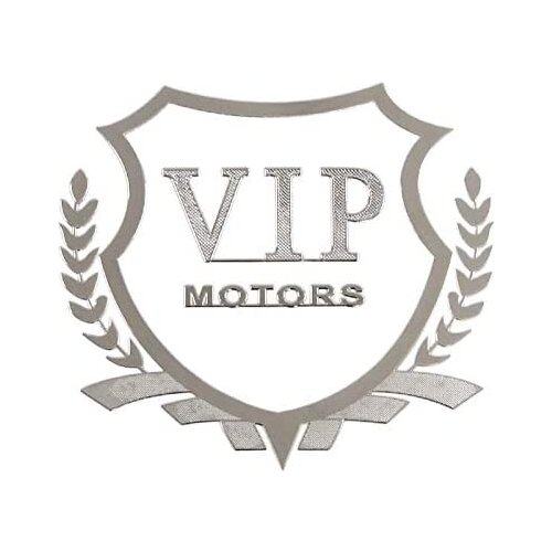 2pcs 6x6cm car metal alloy sheet VIP motors car body sticker door window bumper decoration modified logo Silver/Gold for all car