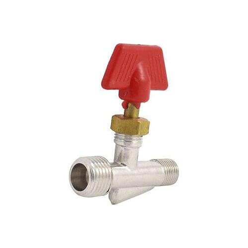 M/M 13mm to 9mm Male Thread Air Compressor Inline Manual Valve