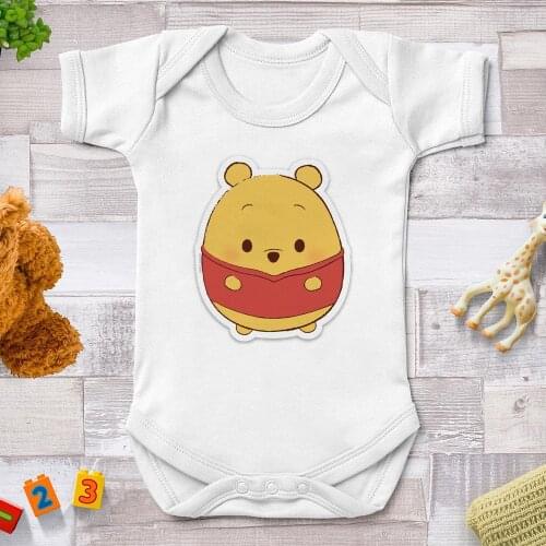 Winnie The Pooh Cute Fat Funny Cartoon Printed Baby Rompers Newborn Jumpsuits Harajuku Bodysuits For Baby Girls Boys Baby Onesie