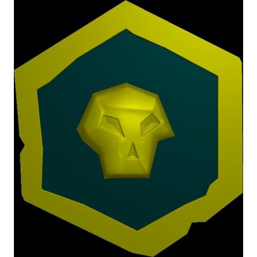 Custom skull challege coin brass iron zinc alloy metal plated 24k gold with color