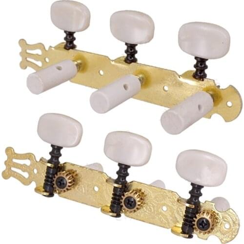 A Set White Pearl Button String Tuners Tuning Pegs Keys Machine Heads For Classical Guitar Accessories Parts Musical Instrument