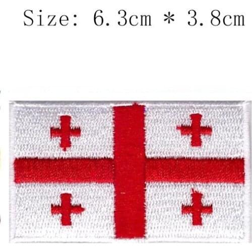 Georgia embroidery flag patch city Tbilisi Bolnisi Sioni Wholesale free shipping iron left chest emblem for Motorcycle badges