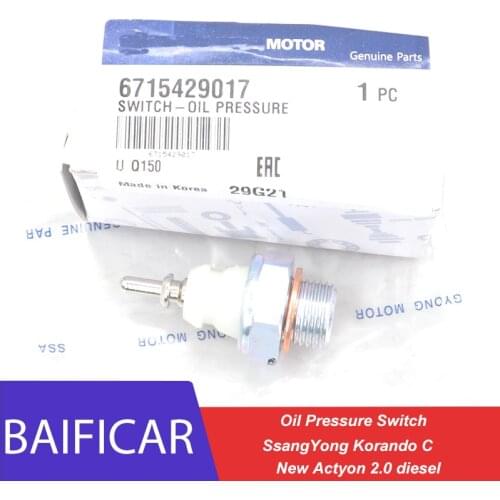Baificar Brand New Genuine Oil Pressure Switch 6715429017 For 2014-2018 SsangYong Korando C / New Actyon 2.0 diesel