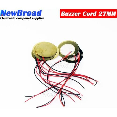10 Pcs Piezoelectric Piezo Ceramic Wafer Plate Dia 27mm For Buzzer Loudspeaker